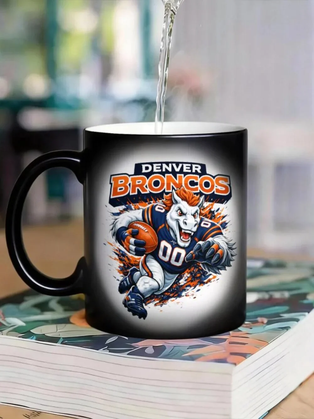 Denver Broncos Matte Heat Reactive Mug NFL Football Fan Cup 11oz